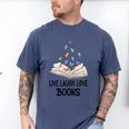 Live Laugh & Love Books Reading Butterfly Book Lover Bookish Premium Men's Comfort Colors T-Shirt Blue Jean