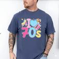 I Love 70's Retro Style Nostalgia Vibe 1970's Party Premium Tri-Blend Men's Comfort Colors T-Shirt Blue Jean