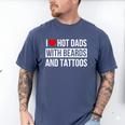 I Love Hot Dads With Beards And Tattoos I Heart Hot Dads Men's Comfort Colors T-Shirt Blue Jean