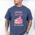 Low Social Battery Cute Snail With House Introvert Cozy Home Men's Comfort Colors T-Shirt Blue Jean