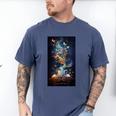 Magical Book Floral Coffee Books Nature Fantasy Men's Comfort Colors T-Shirt Blue Jean