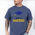 Masters Degree Proud Dad Graduation Shirt MBA Social Work Men's Comfort Colors T-Shirt Blue Jean