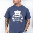 Master's Degree Survivor College Graduation Men's Comfort Colors T-Shirt Blue Jean