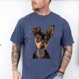 Miniature Pinscher Shirt Dog Mom Dad Tshirt Love Puppy Pet Men's Comfort Colors T-Shirt Blue Jean