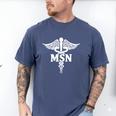 MSN Letters On Caduceus Medical Emblem MSN Nurse Graduation Men's Comfort Colors T-Shirt Blue Jean