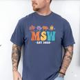 MSW Est 2025 Graduation School Social Worker Shirt Master Men's Comfort Colors T-Shirt Blue Jean
