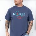New Nurse Est 2018 T-Shirt Nursing School Graduation Men's Comfort Colors T-Shirt Blue Jean