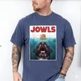 Newfoundland Dog Newfie Lab Jowls Burger Dog Mom Dad Men's Comfort Colors T-Shirt Blue Jean