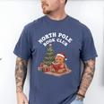 North Pole Book Club Gingerbread Christmas Reading Men's Comfort Colors T-Shirt Blue Jean