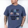 Nothing Beats Reading Rock Paper Scissors Reader Book Lover Men's Comfort Colors T-Shirt Blue Jean