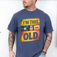 Im This Old Retro 80s 90s VHS Cassette Floppy Disk Nostalgia Men's Comfort Colors T-Shirt Blue Jean