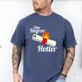 One Degree Hotter Graduation T Shirt For College Grads Men's Comfort Colors T-Shirt Blue Jean