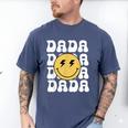 One Happy Family Birthday Matching Apparel Dada One Happy Dude Birthday Theme Family Matching Adult Child Short Sleeve Crew Neck Classic Fit Polyester 50 Cotton 50 Men's Comfort Colors T-Shirt Blue Jean