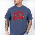 Overstimulated But Festive – Christmas Introvert Humor Men's Comfort Colors T-Shirt Blue Jean Overstimulated But Festive – Christmas Introvert Humor Men's Comfort Colors T-Shirt Blue Jean