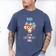 Owl Dad Birthday Party Dad Of The Birthday Girl Owl Men's Comfort Colors T-Shirt Blue Jean