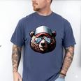 Papa Bear Face Cool Dad Style Retro Fathers Day Daddy Bear Men's Comfort Colors T-Shirt Blue Jean