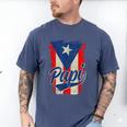 Papi Puerto Rican Dad Puerto Rico Pride Boricua Father's Day Men's Comfort Colors T-Shirt Blue Jean