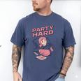 Party Hard Comfortable Stay At Home Introvert Men's Comfort Colors T-Shirt Blue Jean