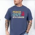 Peace Out 8th Grade Graduation Last Day Of School Men's Comfort Colors T-Shirt Blue Jean