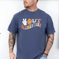 Peace Out Elementary Graduation Graduate Class Of 2025 Men's Comfort Colors T-Shirt Blue Jean