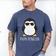 Penguin Papa Father's & Cute Dad Men's Comfort Colors T-Shirt Blue Jean