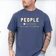 People One Star Rating Would Not Recommend Introverts Men's Comfort Colors T-Shirt Blue Jean