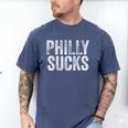 PHILLY SUCKS Philadelphia Hate City Gag Humor Dad Men's Comfort Colors T-Shirt Blue Jean