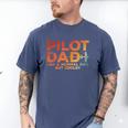 Pilot Dad Art For Men Father Aviation Airplane Pilot Men's Comfort Colors T-Shirt Blue Jean