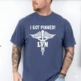 I Got Pinned LVN Nursing School Graduation Pinning Ceremony Men's Comfort Colors T-Shirt Blue Jean