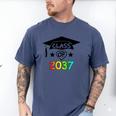 Pre-K -12th Grade Hand Prints Space Graduation Class Of 2037 Men's Comfort Colors T-Shirt Blue Jean