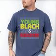 Proud African American Educated Graduation Men's Comfort Colors T-Shirt Blue Jean