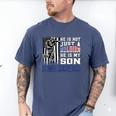 Proud Army Dad Soldier Son Patriotic Veterens Men's Comfort Colors T-Shirt Blue Jean