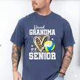 Proud Grandma Of A 2026 Senior Volleyball Graduation Leopard Men's Comfort Colors T-Shirt Blue Jean