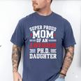 Proud Mom Of PhDaughter PhD Degree Graduate Graduation Men's Comfort Colors T-Shirt Blue Jean