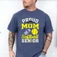 Proud Mom Of a Softball Senior Class Of 2025 Graduation Men's Comfort Colors T-Shirt Blue Jean