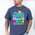 Proud Niece Of Kindergarten Graduate 2024 Graduation Niece Men's Comfort Colors T-Shirt Blue Jean