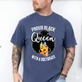 Proud Queen PhD Doctorate Degree Graduation Woman Girl Men's Comfort Colors T-Shirt Blue Jean
