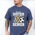 Proud Sister Of A 2026 Senior Soccer Graduation Leopard Men's Comfort Colors T-Shirt Blue Jean