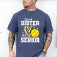 Proud Sister Of A 2026 Senior Softball Graduation Leopard Men's Comfort Colors T-Shirt Blue Jean