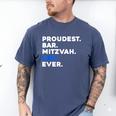 PROUDEST BAR MITZVAH DAD EVER Jewish BOY Celebration Men's Comfort Colors T-Shirt Blue Jean
