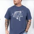 Reel Cool Papa Fishing Dad Father's Day Fisherman Fish Men's Comfort Colors T-Shirt Blue Jean