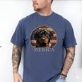 Rottie Dog Mom Dad 'Merica Rottweiler Men's Comfort Colors T-Shirt Blue Jean