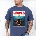 Rottie Rottweiler Jowls Burger Giant Tank Dog Mom Dad Men's Comfort Colors T-Shirt Blue Jean