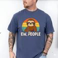 Sarcastic Sloth Introvert Anti Social Men's Comfort Colors T-Shirt Blue Jean