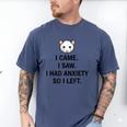 I Came I Saw I Had Anxiety So I Left Introvert Tee Men's Comfort Colors T-Shirt Blue Jean