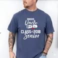 Senior 2018 Graduate Shirt Graduation College Retro Style Men's Comfort Colors T-Shirt Blue Jean