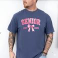 Senior 2026 Coquette Pink Bow Class Of 2026 Graduation Girls Men's Comfort Colors T-Shirt Blue Jean