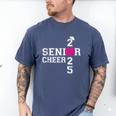 Senior Cheerleader Cheer Class Of 2025 Graduation Graduate Men's Comfort Colors T-Shirt Blue Jean