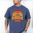 Senior Sunrise Class Of 2026 Graduation Proud Graduate Retro Men's Comfort Colors T-Shirt Blue Jean