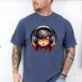 Serene Music Enthusiast With Headphones Introvert Cute Boy Men's Comfort Colors T-Shirt Blue Jean